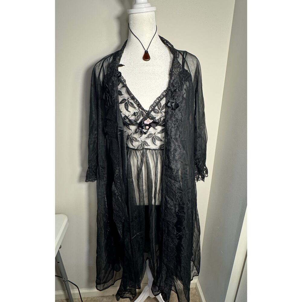 Vintage 90s French Lace Lingerie Gown Set Whimsygoth